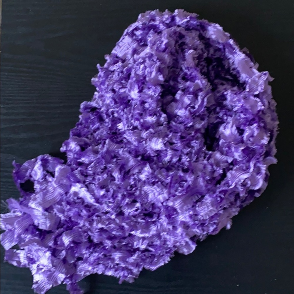 Purple Hand Crocheted Scarf